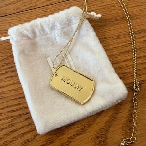 Uncommon James Mommy Dog Tag Necklace in Gold